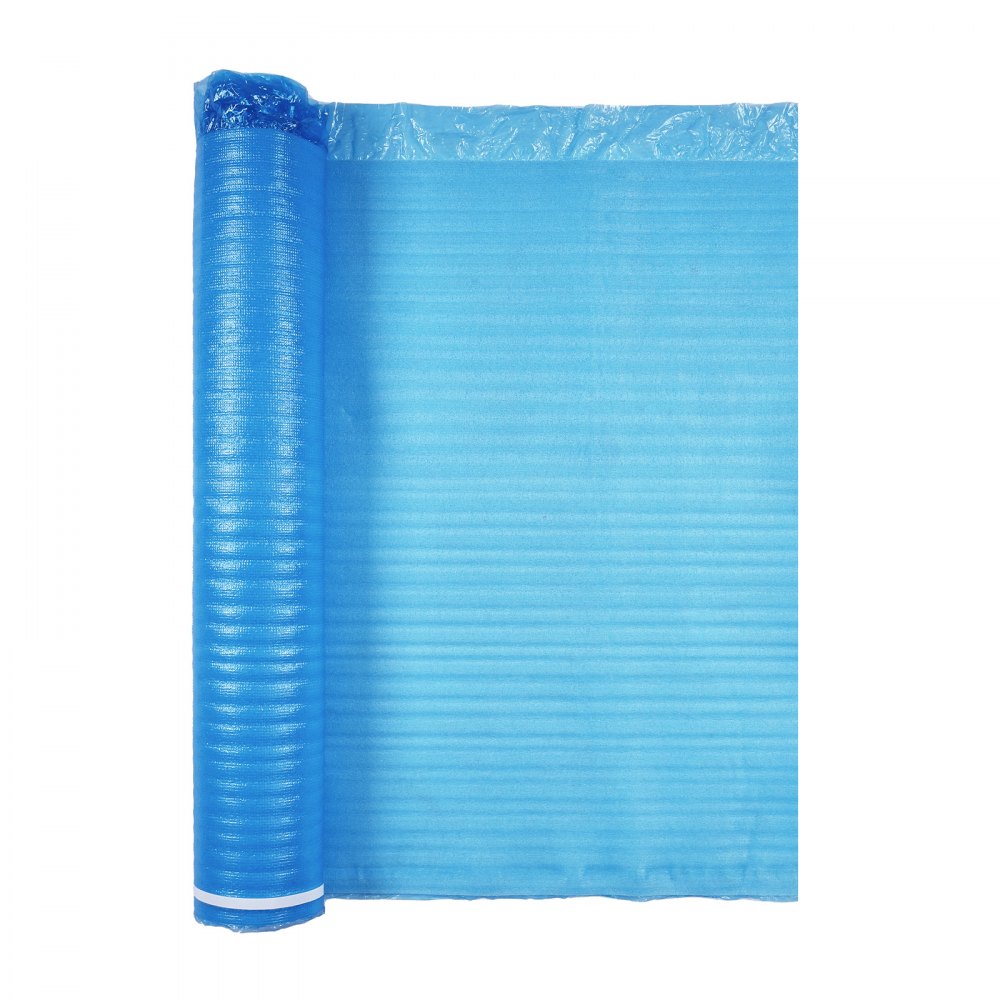 VEVOR Base para Suelos de 27,9 m², 3 en 1, con Cinta y Barrera de Vapor, Espuma EPE Resistente con PE Azul, Insonorizante y Antirruido, para Madera Laminada 3 Rollos x 9,3 m², 8470 x 1100 x 2 mm