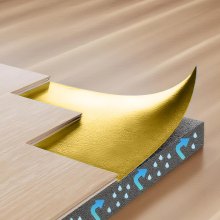 VEVOR Rollo 18,6 m² de Base a Suelos Insonorizante 16900 x 1100 x 3 mm Dorado