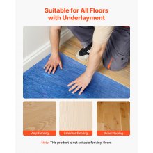 VEVOR Base Acústica/de Vapor para Suelo de 18,6 m²/Rollo para Laminado Azul