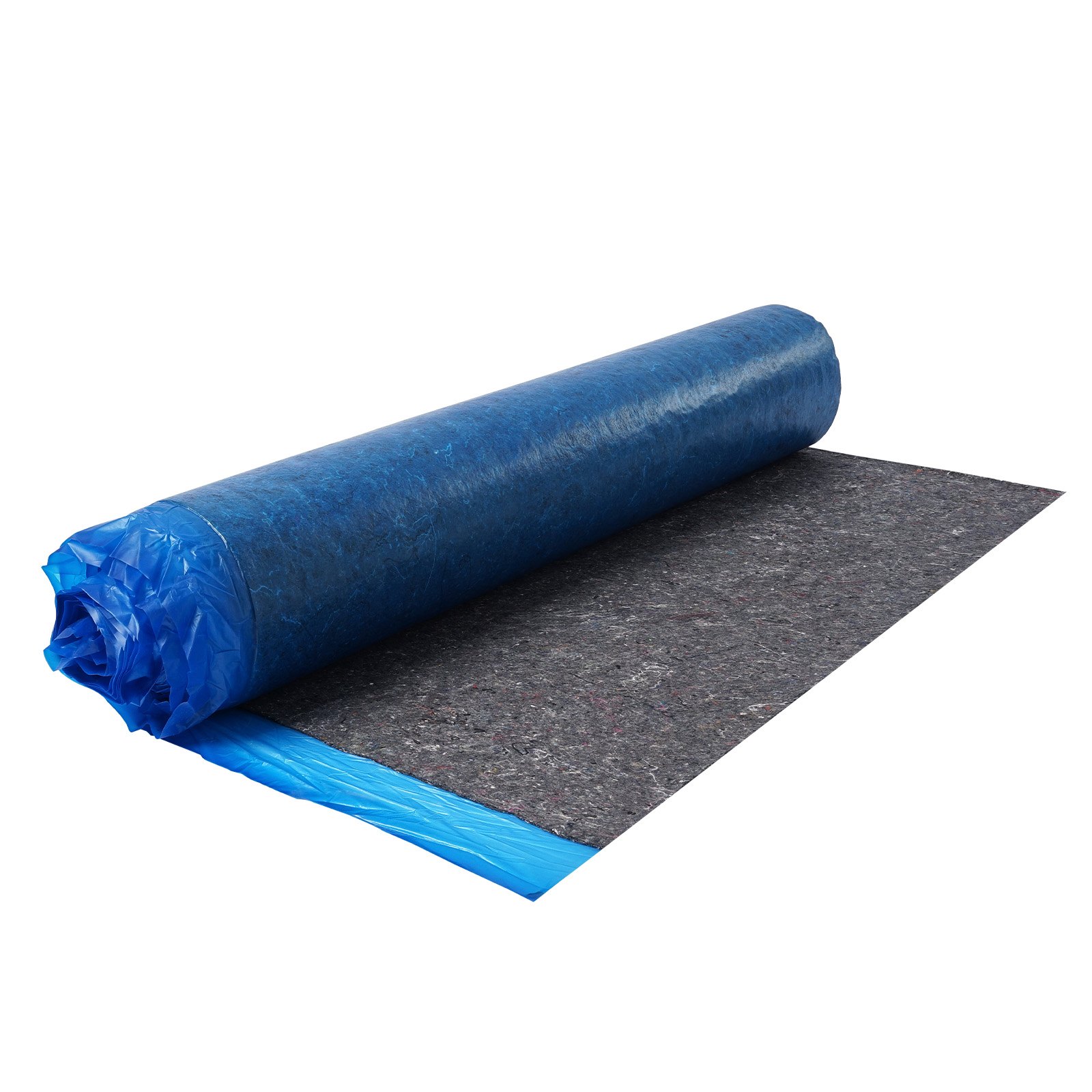VEVOR Floor Underlayment 9.3 m²/Roll, 3 mm Thick Laminate Flooring Padding with Attached Vapor Barrier, Heavy Duty Fiber + PE Film, Soundproofing & Noise Reduction, Ideal for Vinyl Wood Flooring