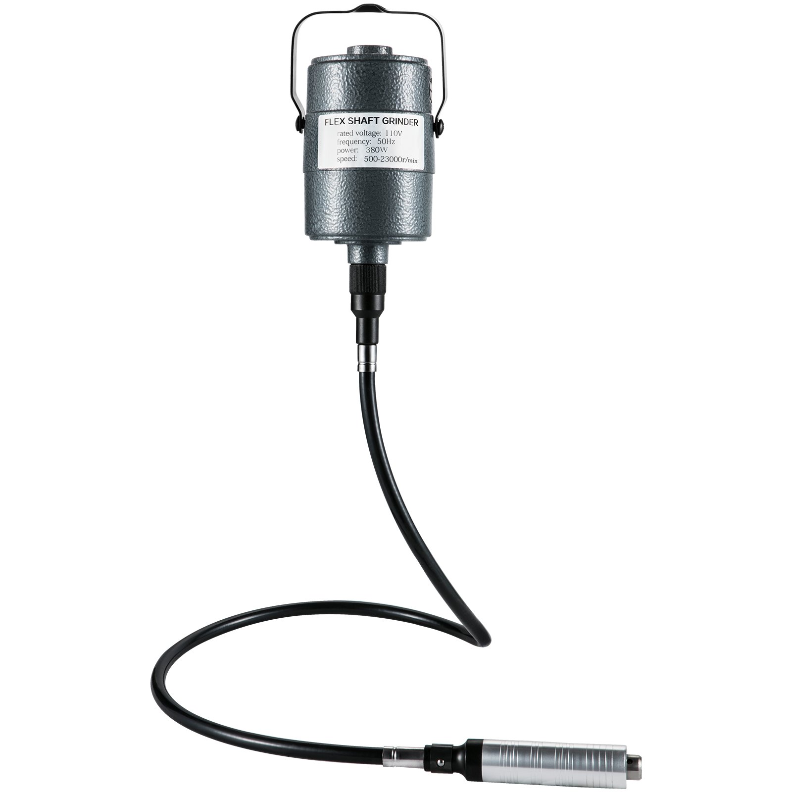 VEVOR Amoladora de Eje Flexible 380W Herramienta Rotativa de Eje Flexible 500-23000 RPM Amoladora Eléctrica 80 x 145 mm para Procesar Madera, Metal, Joyería, Piedra y Otros Trabajos de Escultura