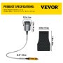 VEVOR Amoladora de Eje Flexible 780W Herramienta Rotativa de Eje Flexible 500-23000 RPM Amoladora Eléctrica 80 x 145 mm para Procesar Madera, Metal, Joyería, Piedra y Otros Trabajos de Escultura
