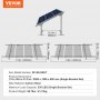 VEVOR Juego de 2 Soportes de Montaje para Paneles Solares de Varias Piezas Ajustables de 30° a 60° para 4-8 Paneles Solares, Acero al Carbono, para Granjas, Vehículos Recreativos, 3000 x 1000 x 800 mm