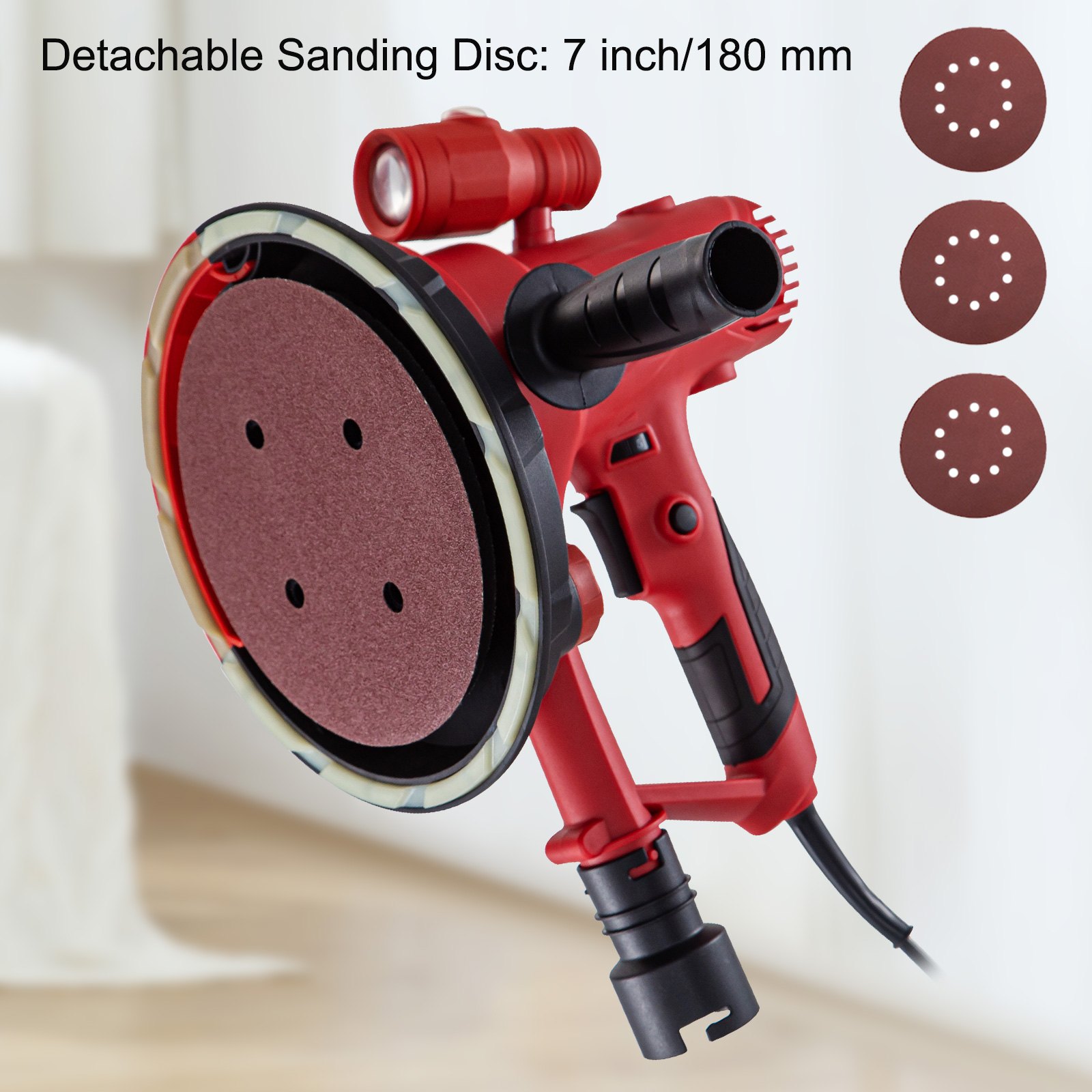 950w Lijadora De Pared Seca Hand Held Sander 180mm Dust Collection 3500rpm