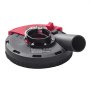 VEVOR Protector Antipolvo para Amoladora Angular, Universal de 10 a 12,7 cm, con 6 Arandelas de Sujeción y Muela, Conexión a Aspiradora, para Madera, Hormigón y Paredes, 170 x 140 x 80 mm, Negro