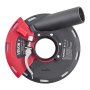 VEVOR Protector Antipolvo para Amoladora Angular, Universal de 10 a 12,7 cm, con 6 Arandelas de Sujeción y Muela, Conexión a Aspiradora, para Madera, Hormigón y Paredes, 170 x 140 x 80 mm, Negro