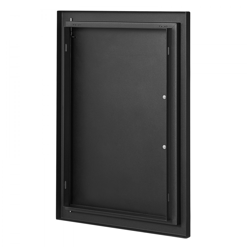 VEVOR Grill Access Door, 415 x 570 mm, Single Outdoor Kitchen Door, Flush Mounted Cold Plate Door, Vertical Wall Door with Handle, for Grill Island, Grill Station, Outdoor Cabinet, Black