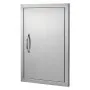 VEVOR Puerta de Acceso a Barbacoa Puerta de Cocina Exterior Simple de 432x610 mm Puerta Empotrada de Acero Inoxidable con Manija Empotrada para Isla de Barbacoa, Estación de Parrilla, Armario Exterior