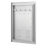 Puerta de acceso para barbacoa VEVOR de acero inoxidable con 5 ganchos para colgar y ranuras de ventilación.