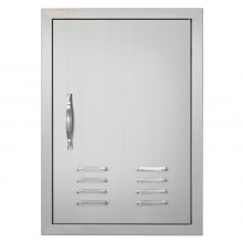 VEVOR Puerta de Acceso a Barbacoa Puerta de Cocina Exterior Simple de 61x43,1 cm Puerta Empotrada de Acero Inoxidable con Manija Empotrada para Isla de Barbacoa, Estación de Parrilla, Armario Exterior