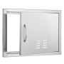 VEVOR Puerta de Acceso a Barbacoa Puerta de Cocina Exterior Simple de 610x432 mm Puerta Empotrada de Acero Inoxidable con Manija Empotrada para Isla de Barbacoa, Estación de Parrilla, Armario Exterior