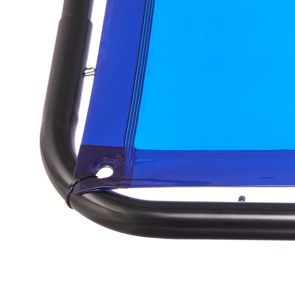 VEVOR Cortina de Soldadura, 1740 x 1740 mm, Pantalla de Soldadura de Vinilo Ignífugo con Ruedas Giratorias Bloqueables y 6 Niveles de Protección UV para Uso Industrial/de Taller, azul, Con Marco