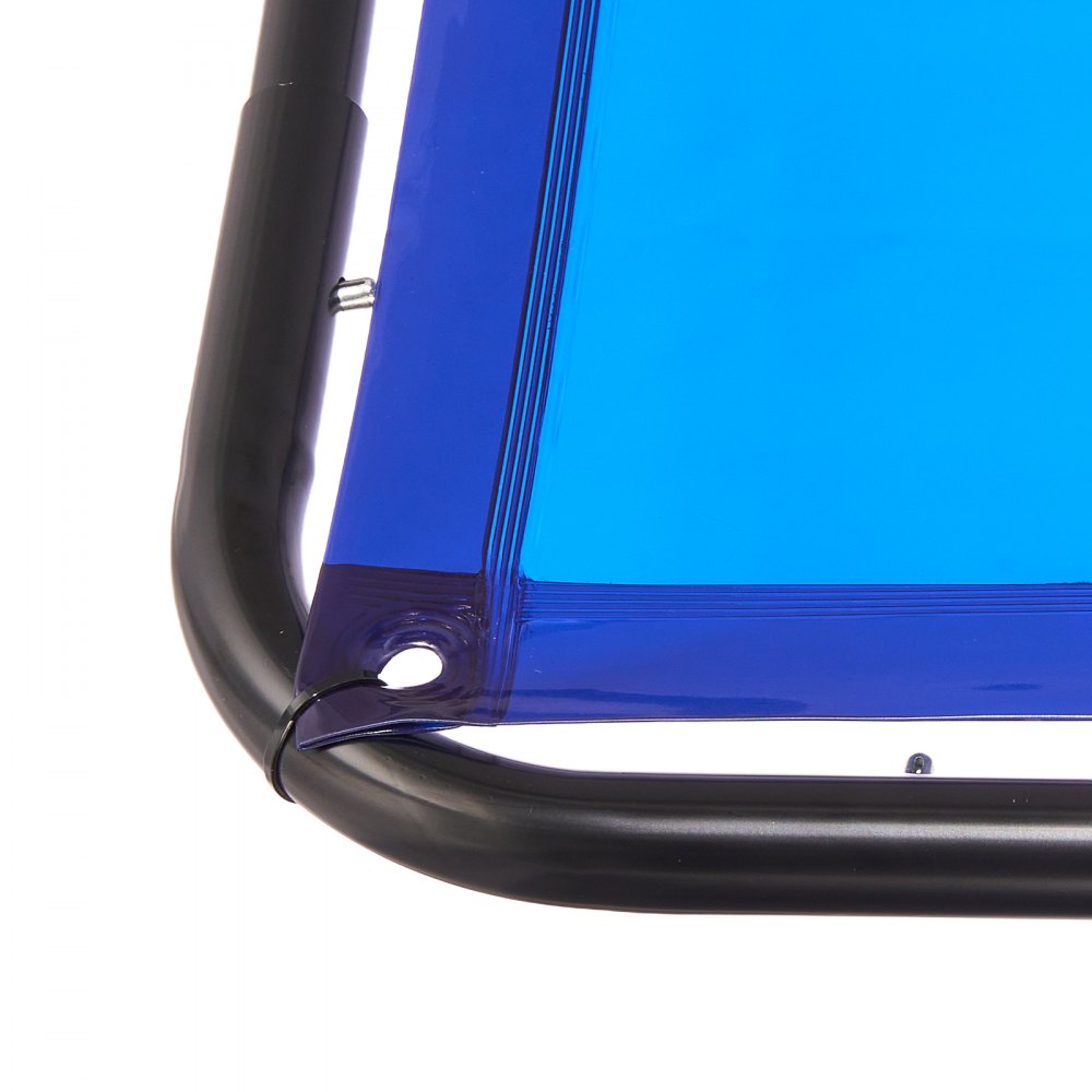 VEVOR Cortina de Soldadura, 1740 x 2340 mm, Pantalla de Soldadura de Vinilo Ignífugo con Ruedas Giratorias Bloqueables y 6 Niveles de Protección UV para Lugares de Trabajo al Aire Libre, Azul