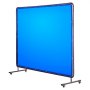 VEVOR Welding Screen with Frame, 1.74 x 2.34m Welding Curtain Screen, Flame-Resistant Vinyl Protection Screens with Lockable Swivel Wheels & 6-Level UV Protection for Workshop/Industrial Use, Blue