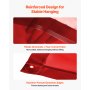 VEVOR Cortina de Soldadura, 1740 x 2340 mm, de Vinilo Ignífugo con 6 Niveles de Protección UV para Taller, Lugares de Trabajo al Aire Libre y Estructuras Temporales, Color Rojo, sin Marco, 2 uds