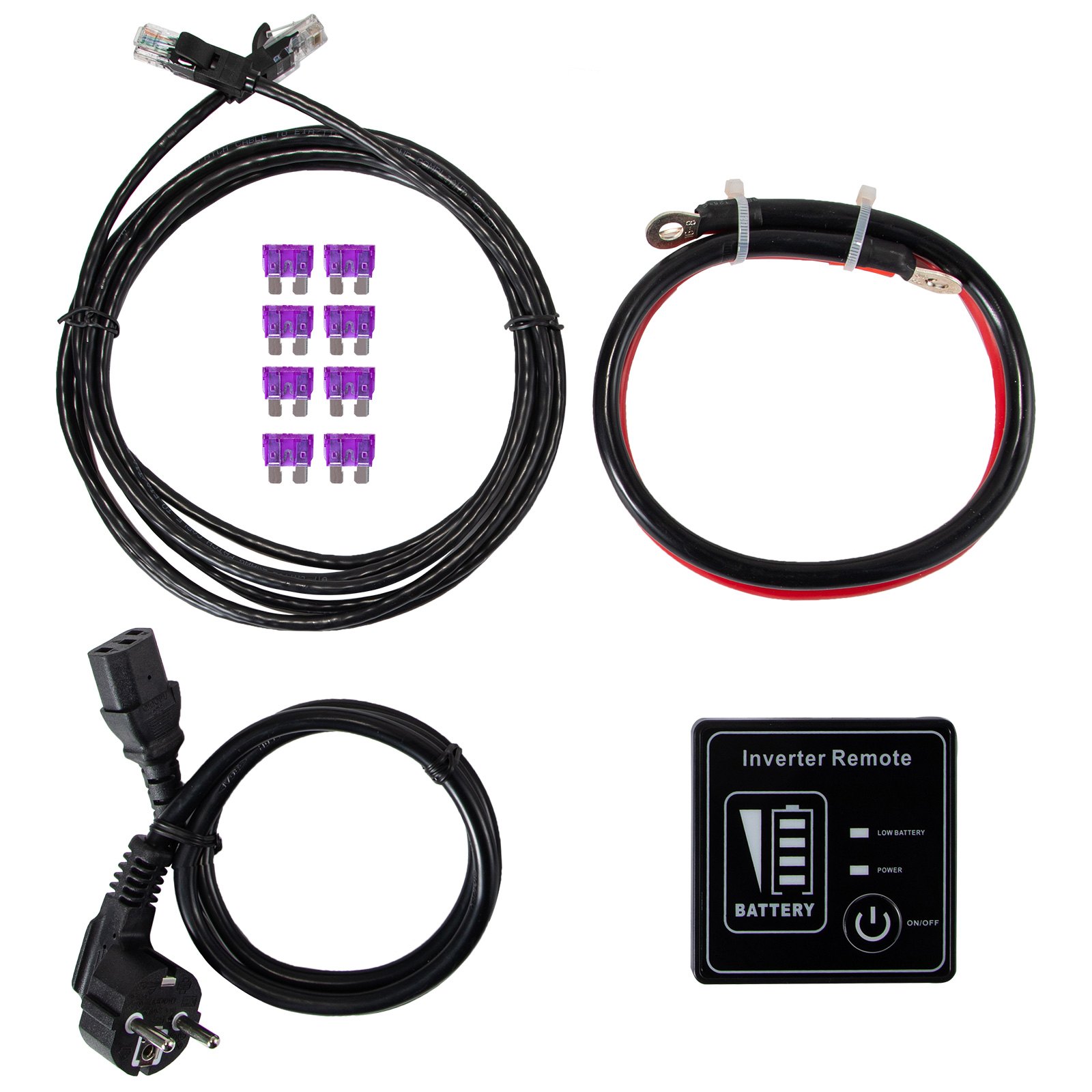 Vevor Inversor De Corriente Coche 12v Dc A 220v/230v Ac 2500w Control Remoto Lcd