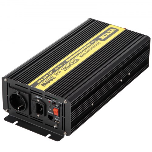 Vevor Inversor De Corriente Coche 12v Dc A 220v/230v Ac 300 W Control Remoto Lcd