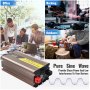 Vevor Inversor De Corriente Coche 12v Dc A 220v/230v Ac 2000w Control Remoto Lcd