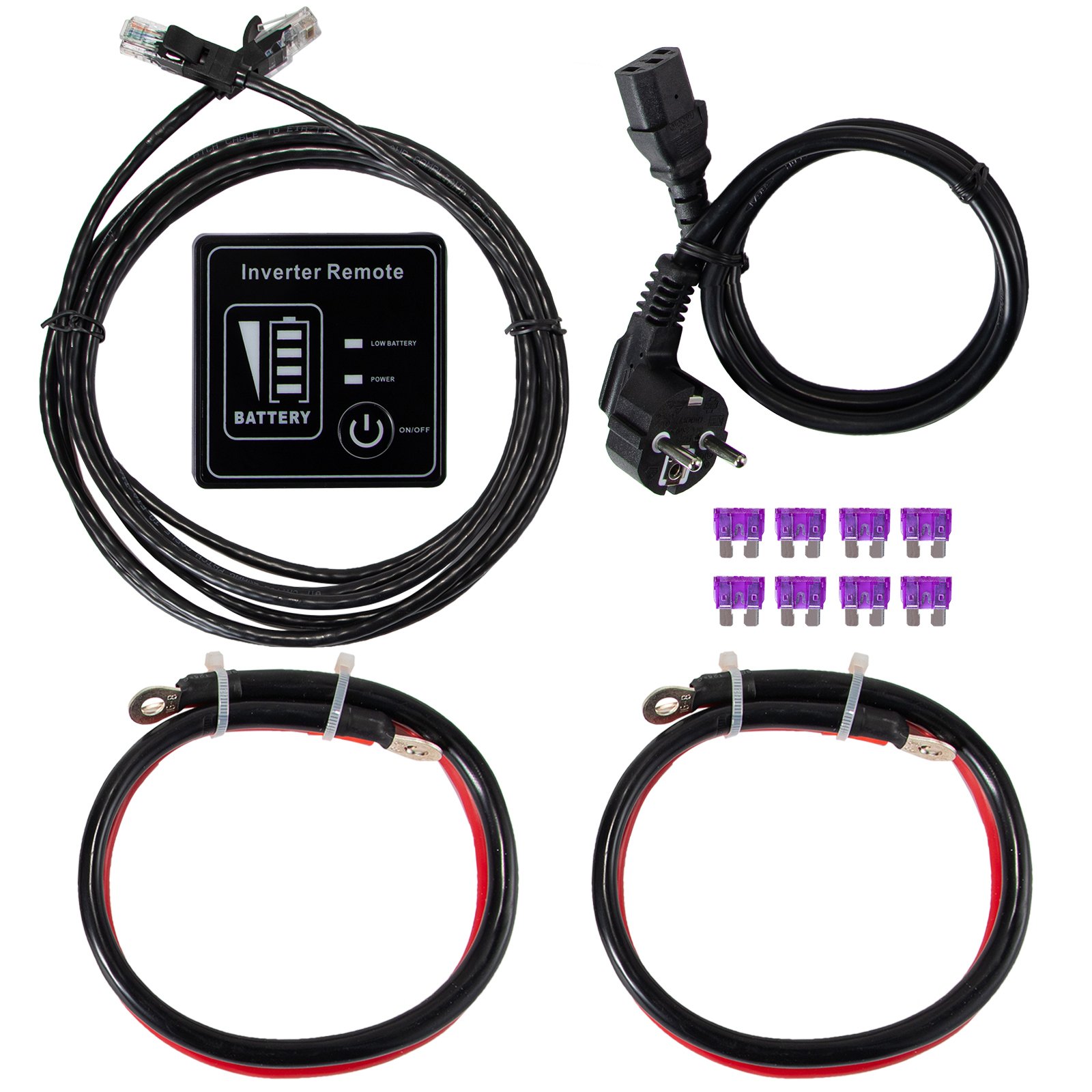 Vevor Inversor De Corriente Coche 12v Dc A 220v/230v Ac 2000w Control Remoto Lcd