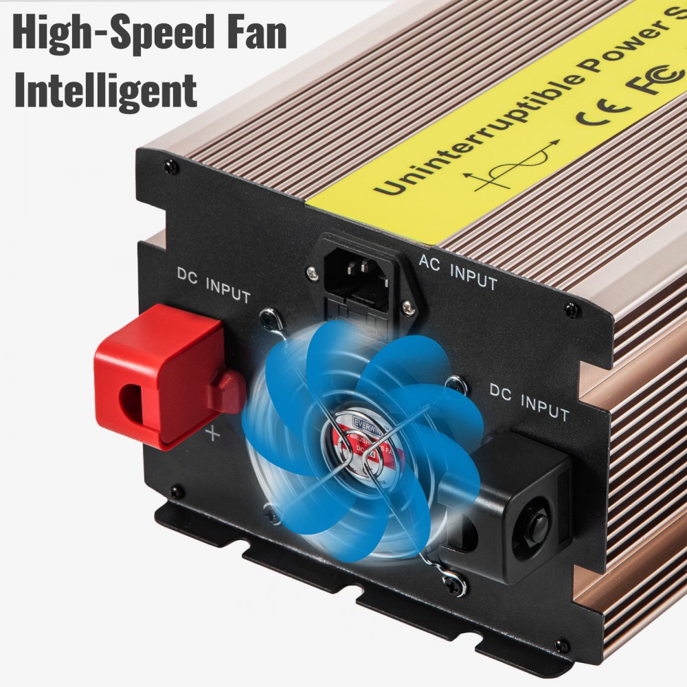 Vevor Inversor De Corriente Coche 12v Dc A 220v/230v Ac 3000w Control Remoto Lcd