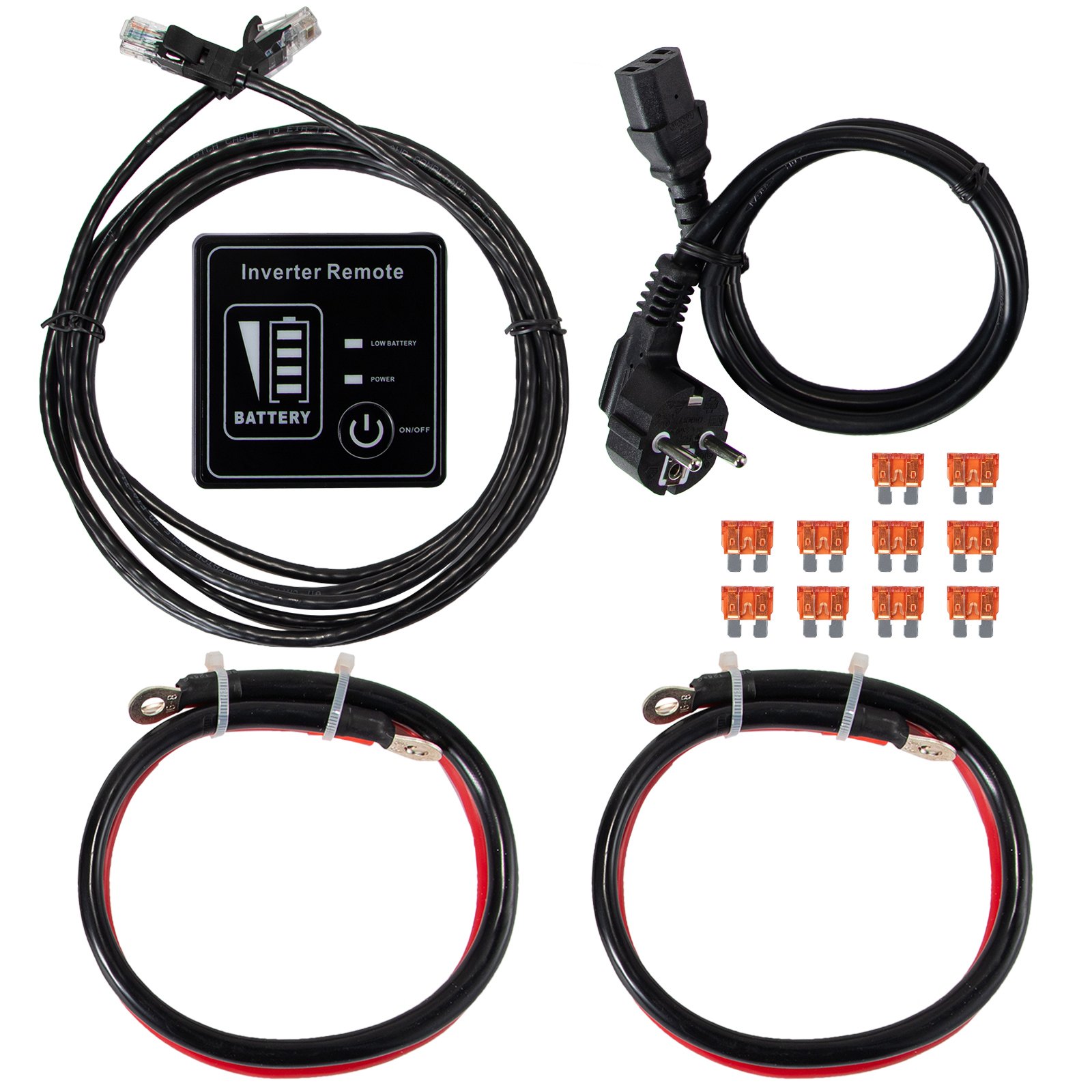 Vevor Inversor De Corriente Coche 12v Dc A 220v/230v Ac 3000w Control Remoto Lcd