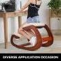 VEVOR Silla Arrodillada Ergonómica Color Nuez Taburete Madera Corrección de Postura Oscilante Casa Grande Home Office o Silla de Escritorio