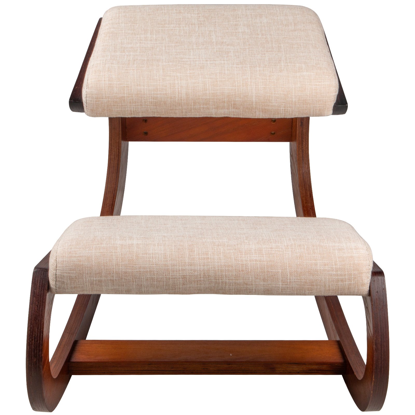VEVOR Silla Arrodillada Ergonómica Color Nuez Taburete Madera Corrección de Postura Oscilante Casa Grande Home Office o Silla de Escritorio