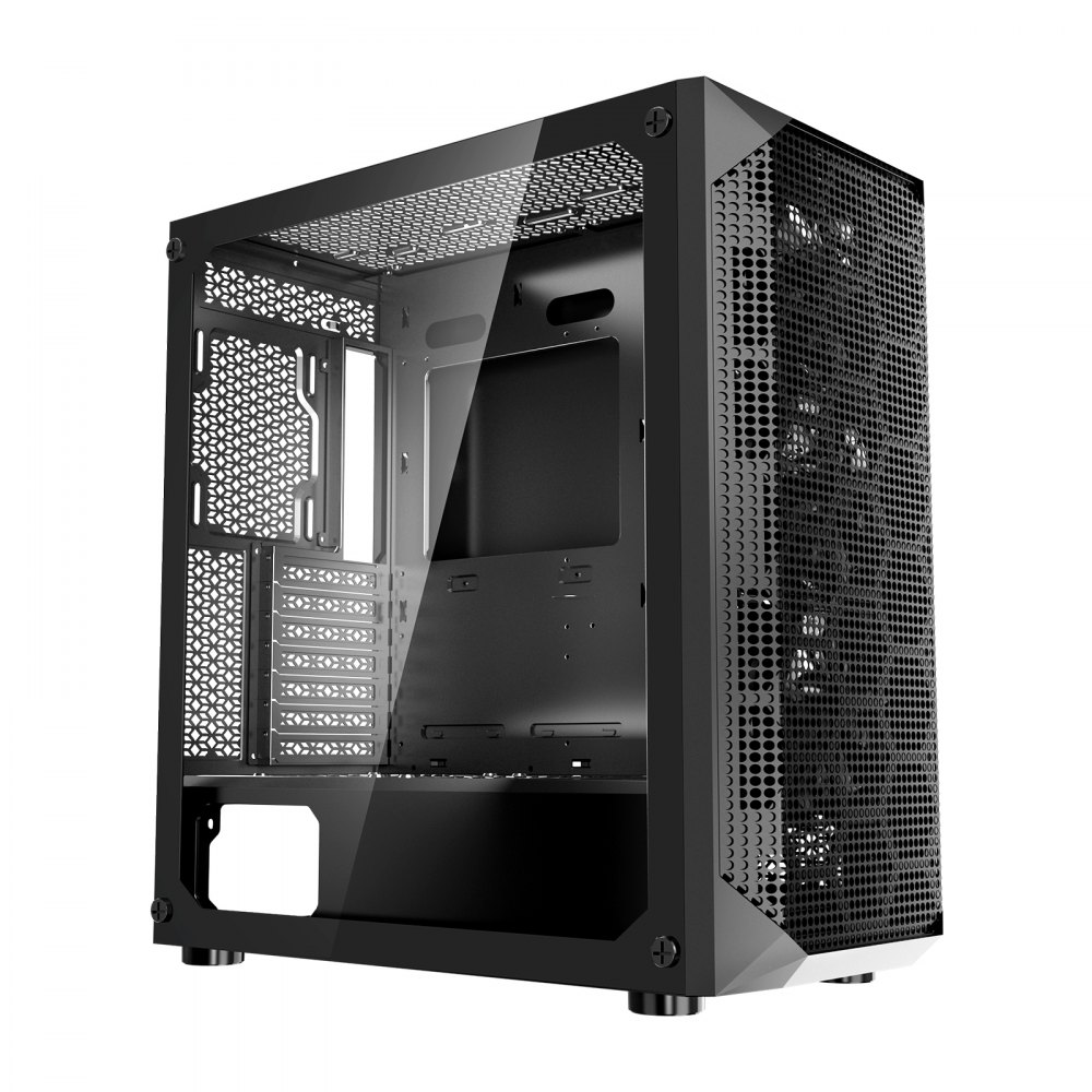 VEVOR Caja de PC Torre Completa con Panel de Alto Flujo de Aire 3 Ventiladores PWM de 140 mm Gestión de Cables Compatible con GPU de Hasta 410 mm de Longitud Compatible con E-ATX/ATX/M-ATX/ITX