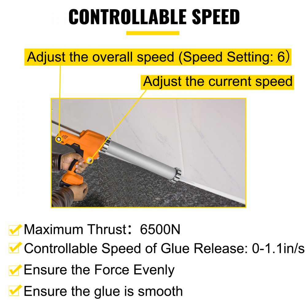 Vevor Pistola De Calafateo A Batería 20 V Pistola Para Calafatear Inalámbrica