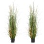 VEVOR Césped Artificial, Paquete de 2, en Maceta, de PVC, Ideal para Interior y Exterior, Hogar, Jardín, Oficina, Decoración de Habitaciones y Fiestas de Inauguración, Verde, 1194 x 350 x 350 mm