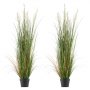 VEVOR Artificial Grass Plant, 2 Pack 1499mm Faux Reed Flower Grass in Pot, Premium PVC Fake Greenery Shrubs Plant for Indoor Outdoor House Home Garden Office Room Décor, Housewarming, Green