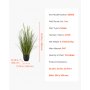 VEVOR Planta de Césped Artificial, en Maceta, Planta Artificial de PVC, Arbustos para Casa, Jardín, Oficina, Decoración de Habitaciones, Fiesta de Inauguración, Verde, 889 x 350 x 350 mm, 2 uds