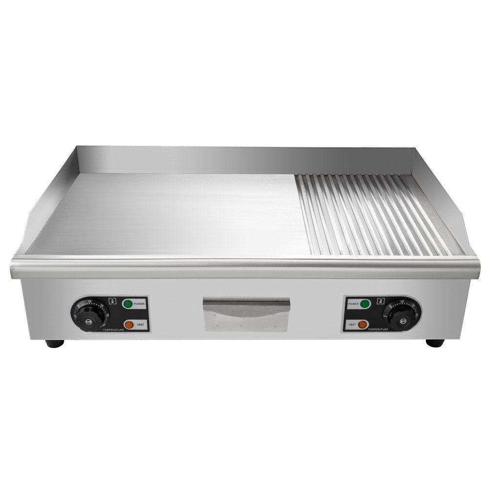 Parrilla Eléctrica Y Plana Con Ranuras 30" Para Parrilla Comercial