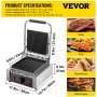 VEVOR Parrilla Eléctricas Comercial Parrilla Grill LD-811C Plancha Eléctrica para Pan Tostadora 1800W Grill Eléctrico Plancha Eléctrica para Cocinar 214x214 mm Plancha para Barbacoa Plancha Comida