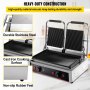 VEVOR Parrilla Eléctrica Sanwichera 3600 W Plancha Cocina de Acero Inoxidable 50-300 ℃ Plancha Grill Sandwichera Plancha Parrilla Eléctrica Comercial Plancha de Asae Eléctrica con 3 Placas Ranuradas