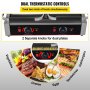 VEVOR Parrilla Eléctricas Comercial Parrilla Grill LD-813E Plancha Eléctrica para Pan Tostadora 1800W Grill Electrico Plancha Electrica para Cocinar 214x214mm Plancha para Barbacoa Plancha Comida