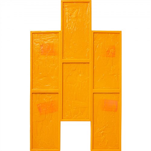 Vevor Molde Hormigón Impreso Poliuretano 12 - 25 Mm 50 X 20 Cm 1 Pieza Amarillo