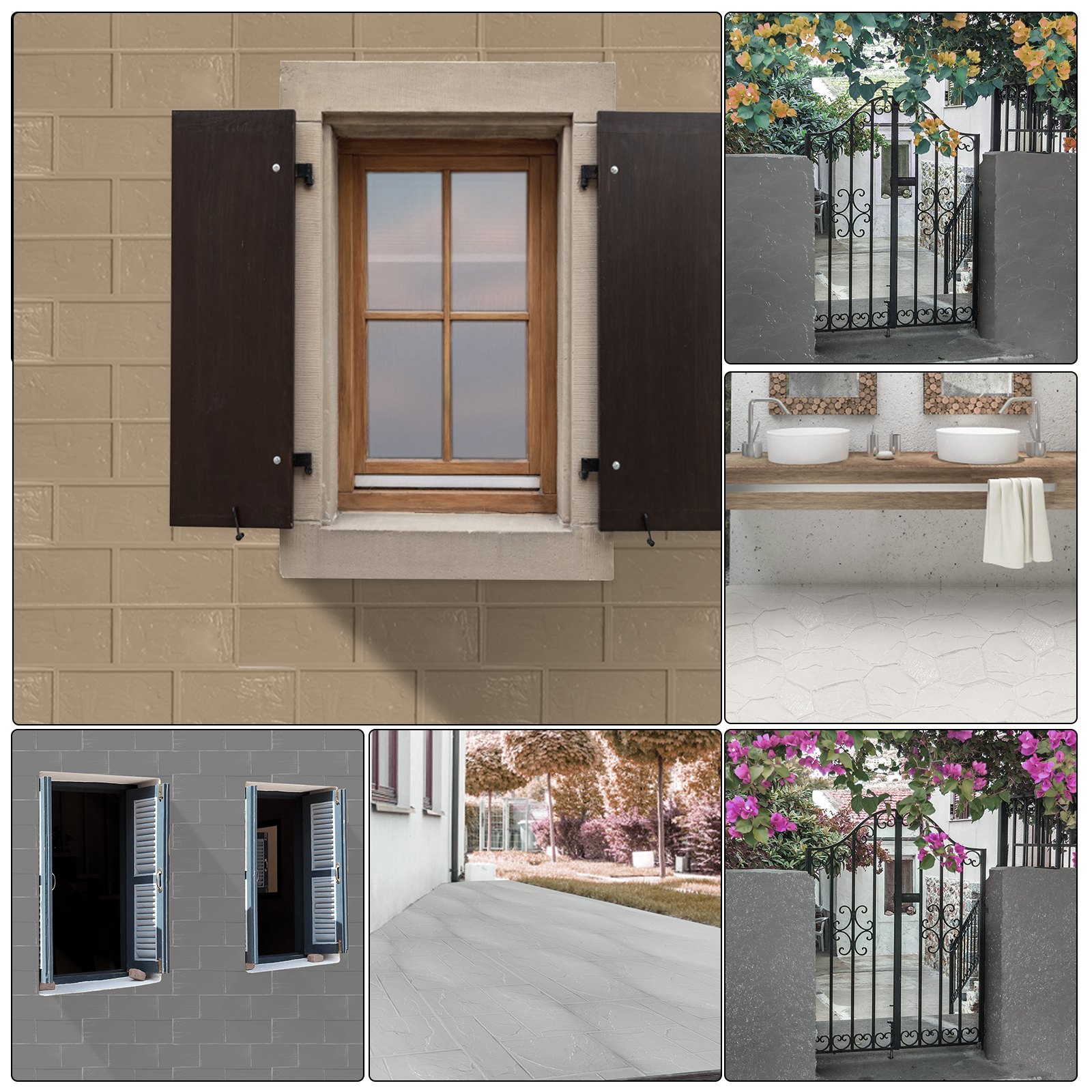 Vevor Molde Hormigón Impreso Poliuretano 12 - 25 Mm 50 X 20 Cm 1 Pieza Amarillo