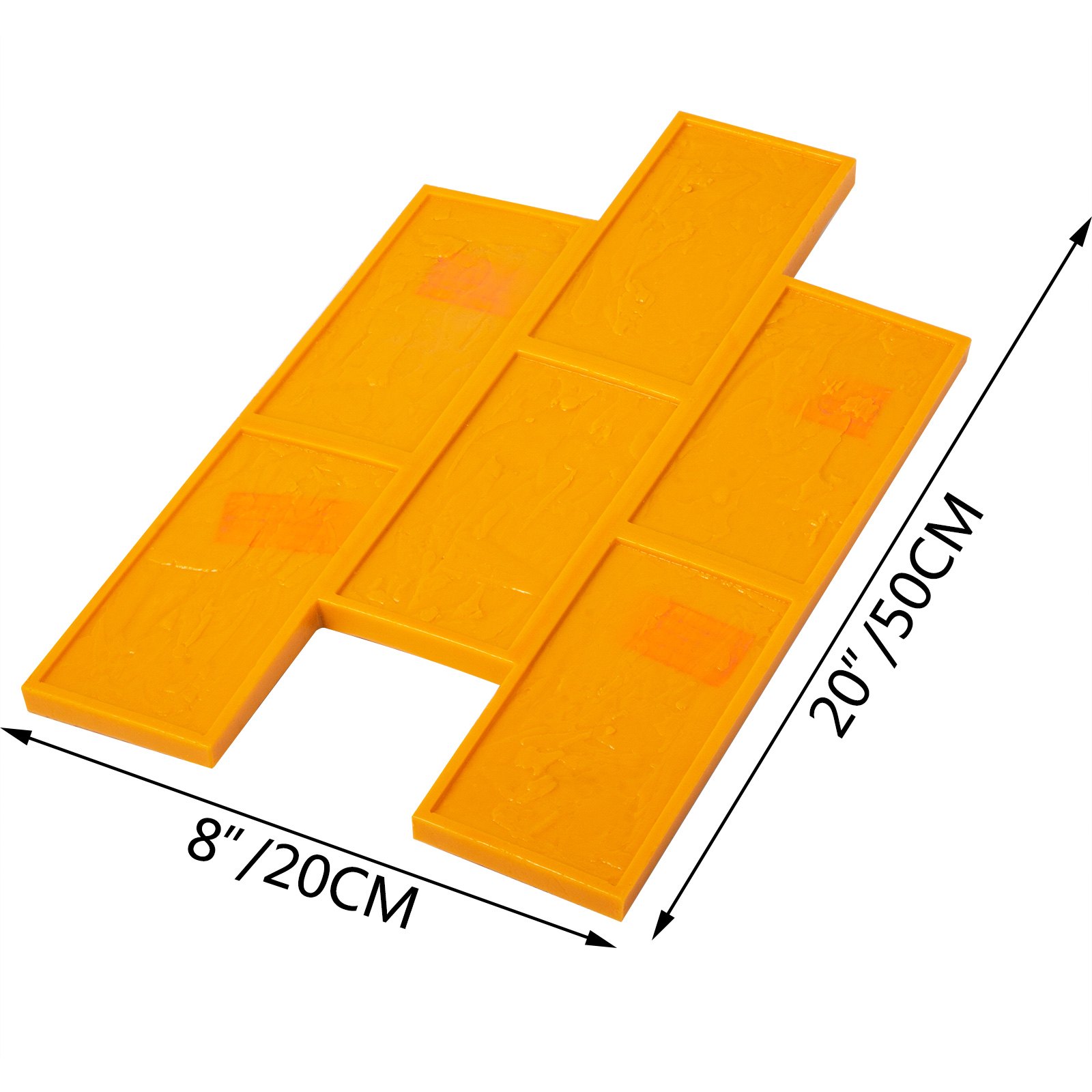 Vevor Molde Hormigón Impreso Poliuretano 12 - 25 Mm 50 X 20 Cm 1 Pieza Amarillo