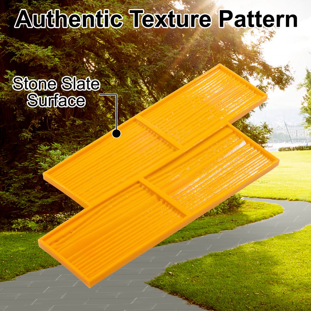 Vevor Molde Para Suelo Estampado Cemento Sintético Madera Textura Sello 56x14cm