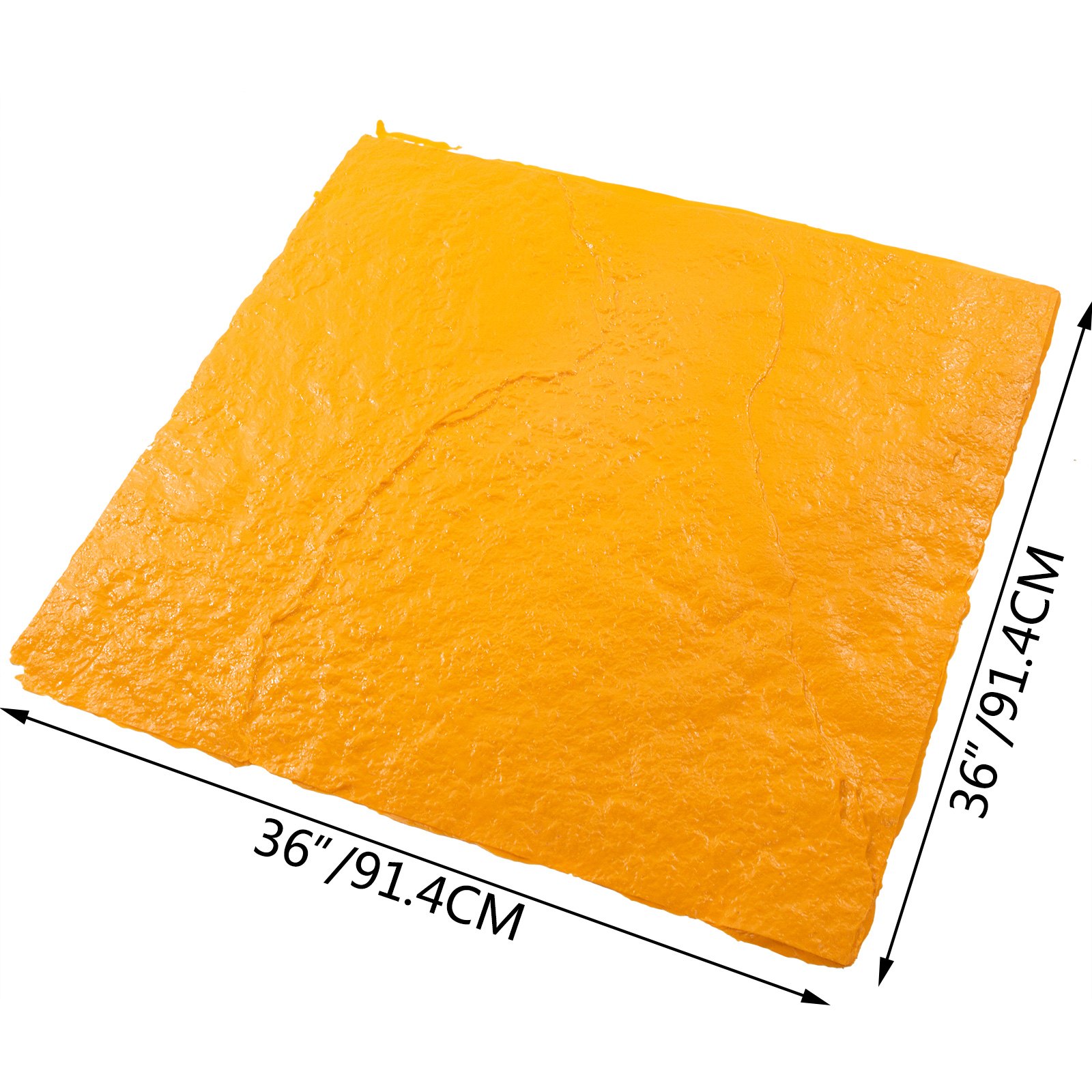 Vevor Molde De Hormigón Impreso Poliuretano 91,4 X 91,4 Cm 4 Piezas Amarillo