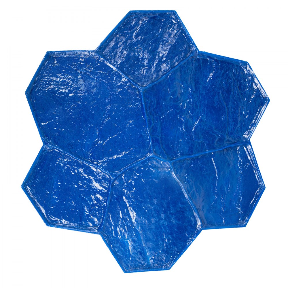 Vevor Molde Para Estampado De Hormigón Impreso Poliuretano 74 X 74 X 1,5 Cm Azul