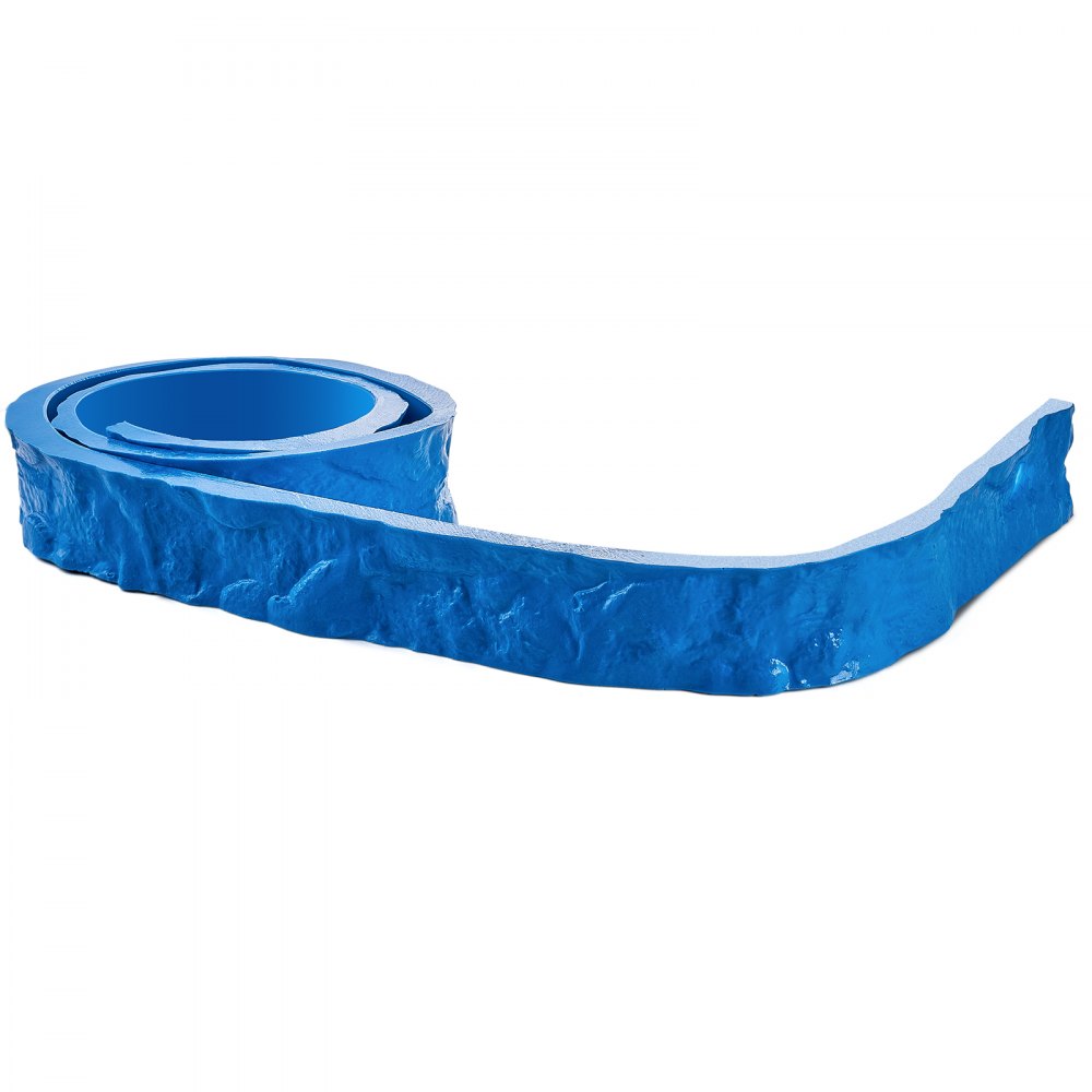 VEVOR Sellos de Hormigón 2288x78 mm Alfombrilla de Poliuretano Rectangular con Textura para Baldosas de Piedra para Suelos de Pizarra, Piel Texturizada de Hormigón para Decoración de Exteriores, Azul