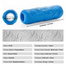 VEVOR Rodillo de Poliuretano para Sellos de Hormigón 217 x 71 mm Color Azul