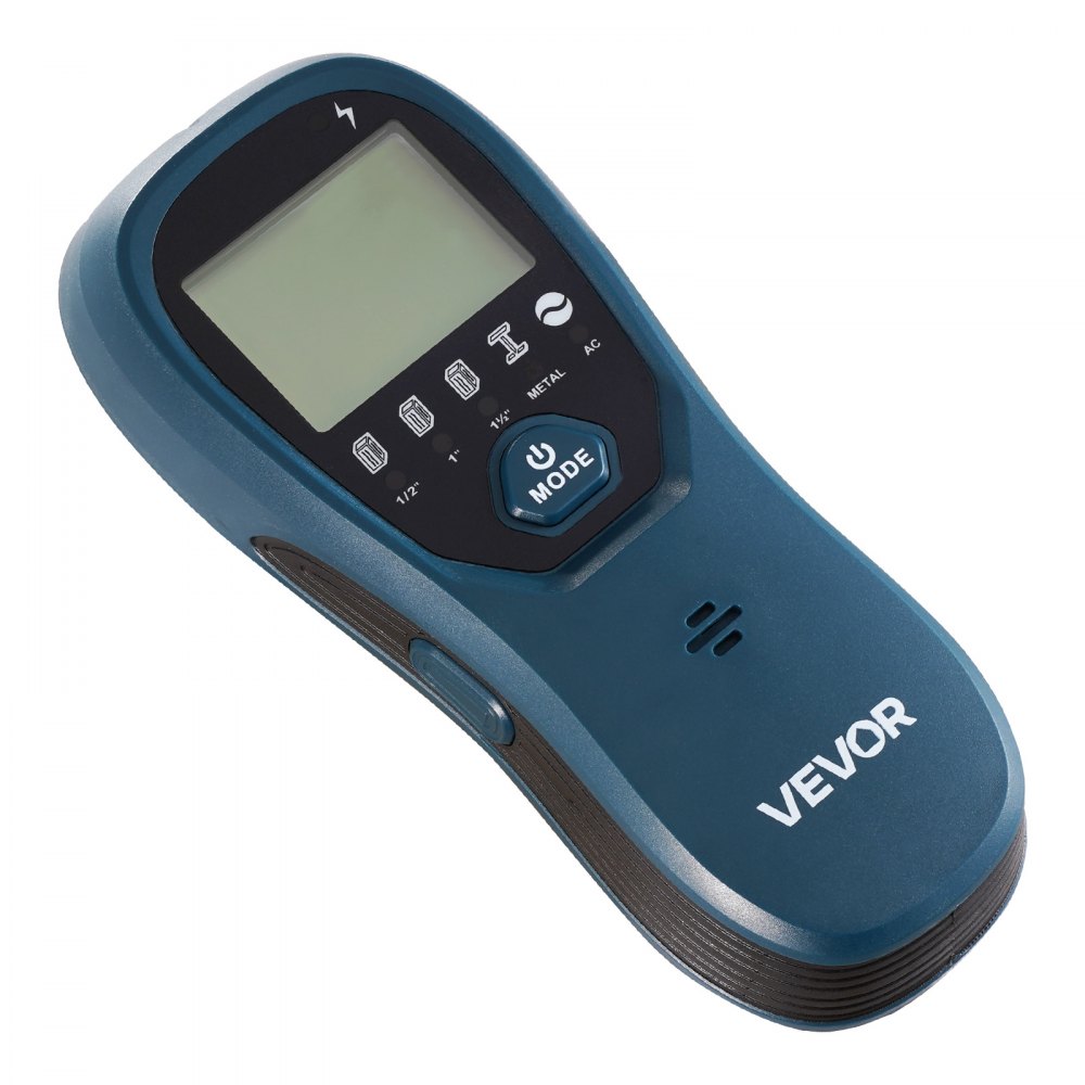 VEVOR Detector de Vigas Electrónico de Pared 5 en 1, con Sensor Inteligente, Pantalla LCD de Alta Definición y Alarma Sonora, Vigas Metálicas y Cables Eléctricos, Color Azul, 170 x 72 x 37 mm