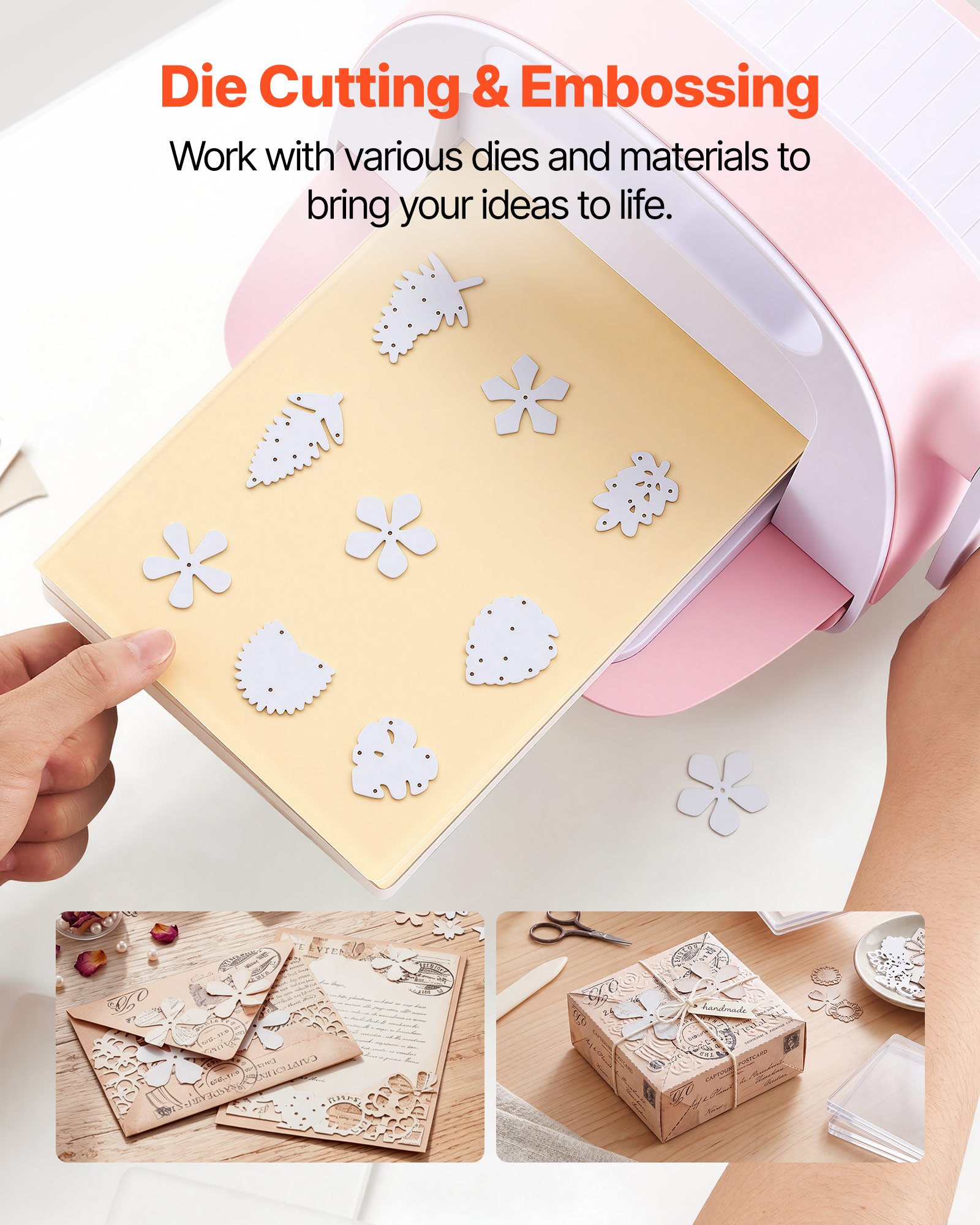 VEVOR Almohadillas de Corte para Troquelado 6 Piezas, 225 x 156 mm, Placas de Corte de Policarbonato, Compatible con Máquina de Troquelado y Estampado KM-1860 de VEVOR, para Manualidades Scrapbooking