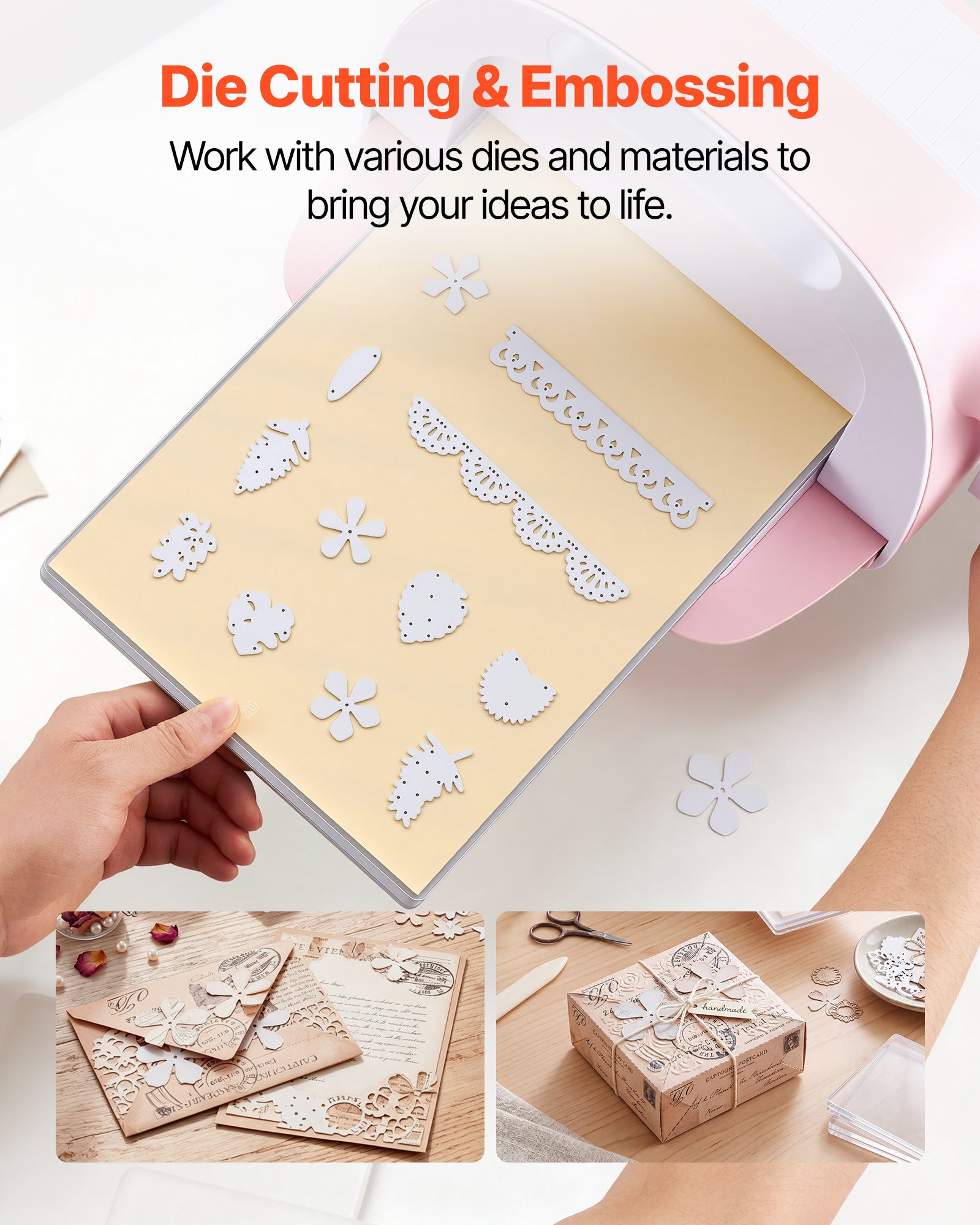 VEVOR Almohadillas de Corte para Troquelado 6 Piezas, 308 x 216 x 3 mm, Placas de Corte de Plástico, Compatible con Máquina Troqueladora Estampadora KM-1885 de VEVOR, para Scrapbooking Manualidades