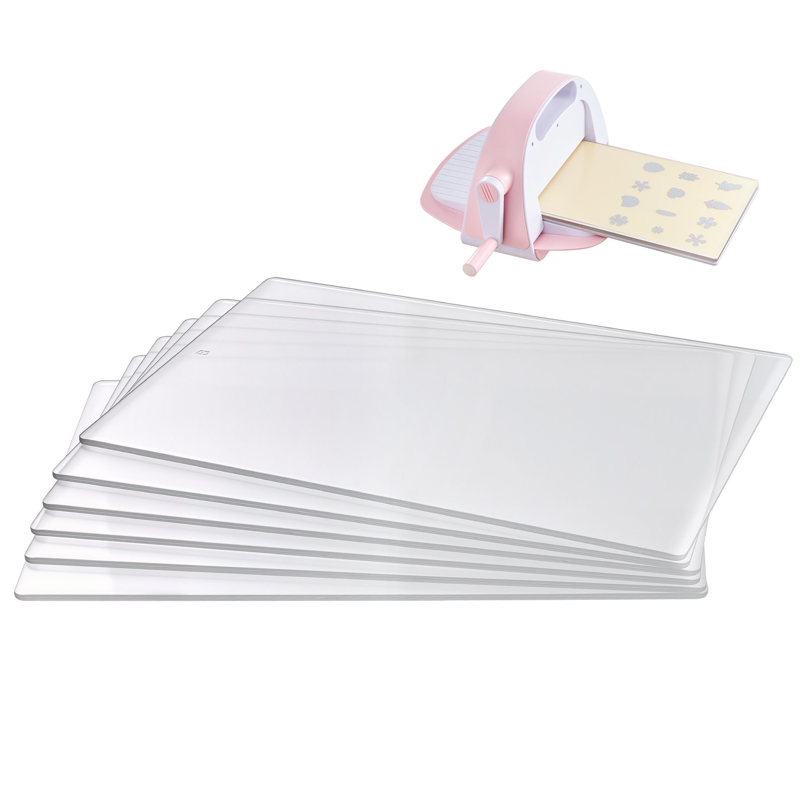 VEVOR Almohadillas de Corte para Troquelado 6 Piezas, 308 x 216 x 3 mm, Placas de Corte de Plástico, Compatible con Máquina Troqueladora Estampadora KM-1885 de VEVOR, para Scrapbooking Manualidades