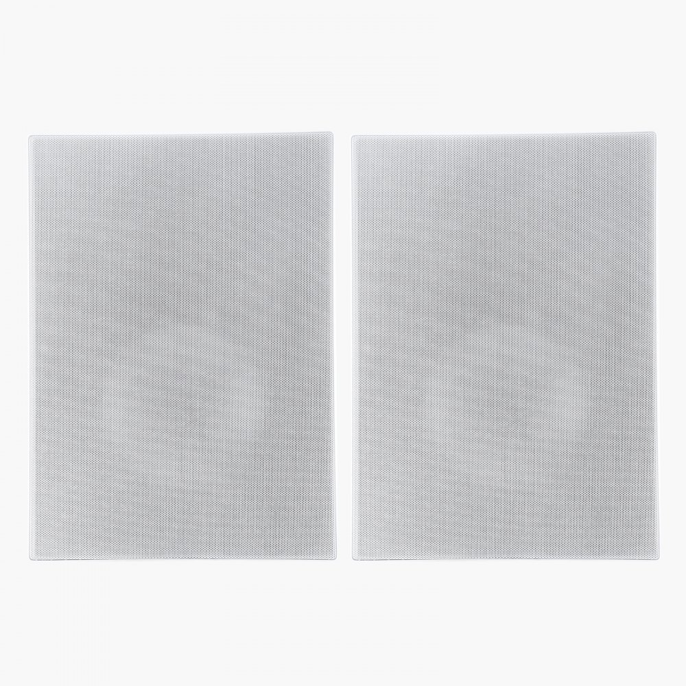 VEVOR Altavoces de Pared 203,2 mm 1 Par, Sistema de Altavoces Empotrables para Pared, con Rejilla Pintable, Sonido Hi-Fi, Potencia Máxima de 200 W, Rectangulares, para Sala de Estar, Cine en Casa