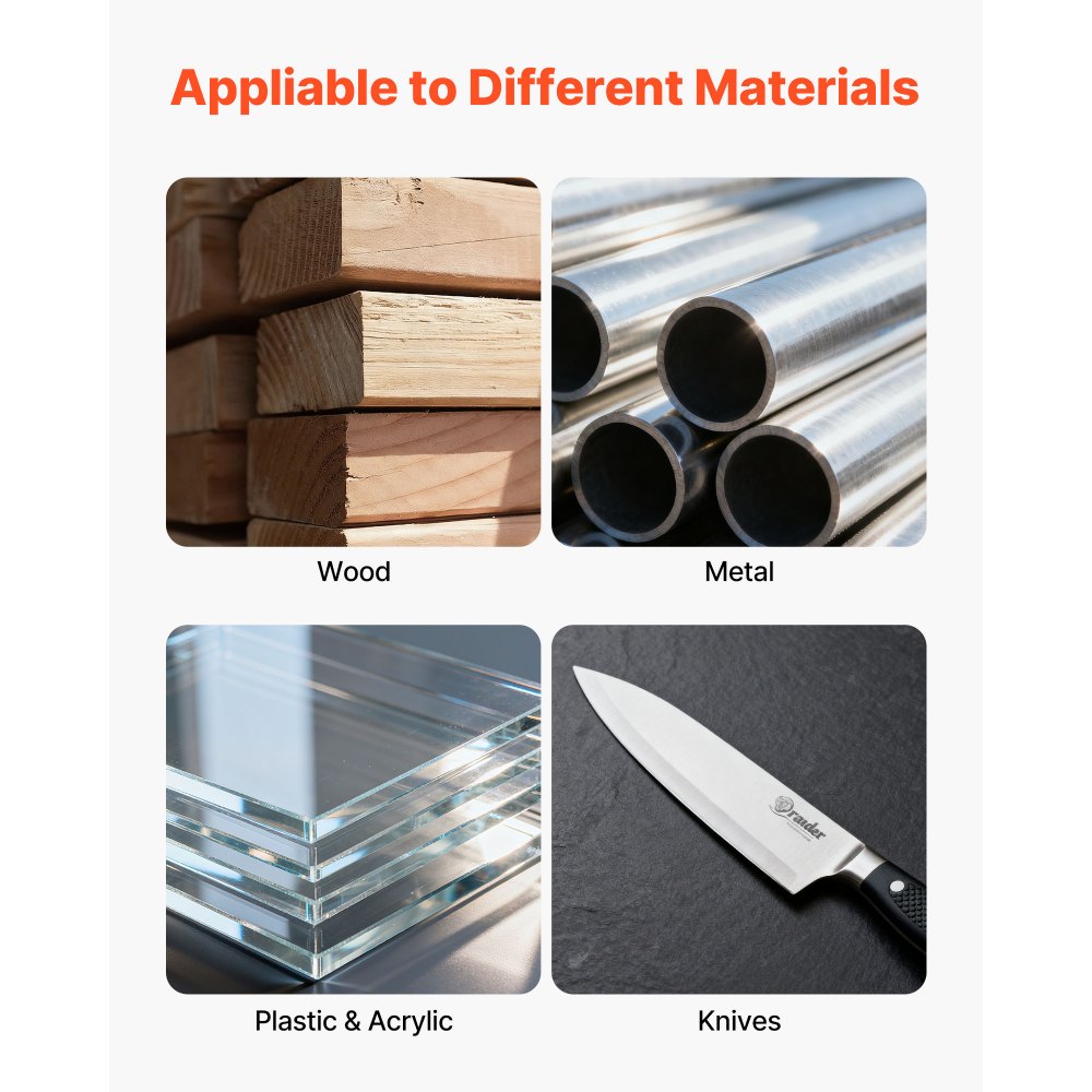 VEVOR Lijadora de Banda 7,62 x 200,7 cm, 2100 W, 900 RPM, con Ángulo Ajustable 0° a 45° y Puerto de Recolección de Polvo para Trabajos Profesionales de Carpintería y Metalurgia, Velocidad Única